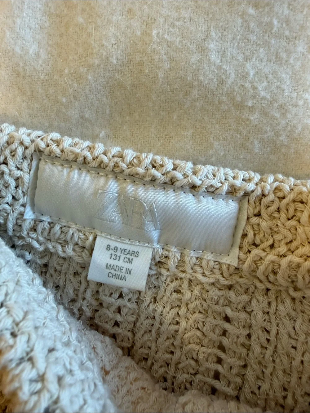 Zara Girls 8-9Y Crochet Two-Piece Set